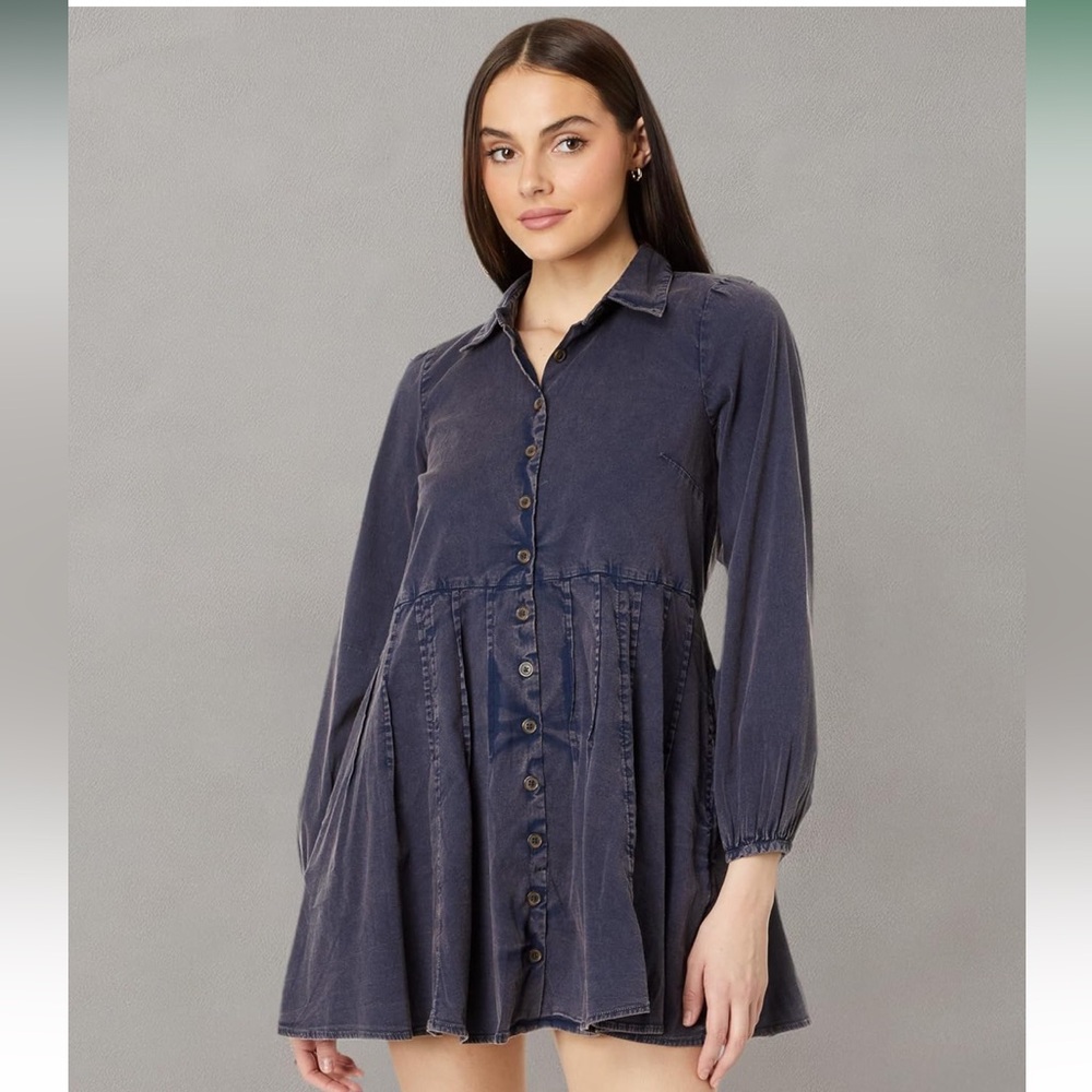 Free People Women's Solid Marvelous Mia Mini in Dried Indigo Size M